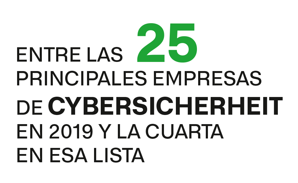 Entre las 25 principales empresas de ciberseguridad en 2019 y la cuarta en esa lista